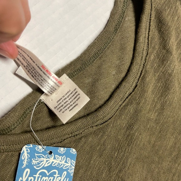 Free People Intimately All The Time Linen Green Bodysuit Womens Large Sleeveless - Picture 7 of 10